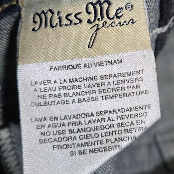 Miss Me JD1103B Bootcut Embellished Embroidered Y2K Jeans size 30 - Picture 7 of 12